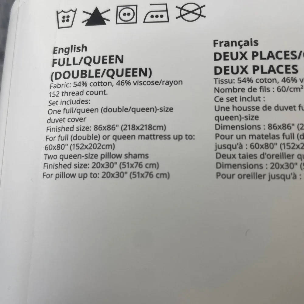 IKEA Brunkrissla Duvet Cover Set Full/Queen Green Yellow Checkered 3pc